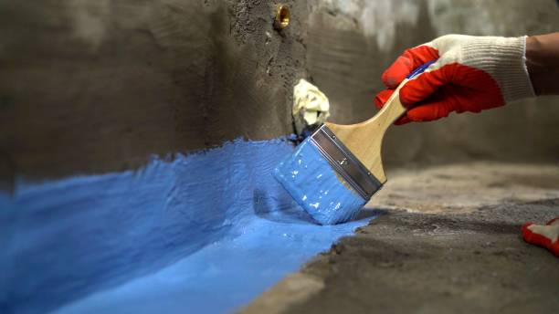 Commercial Interior Drainage System project at a Mill Neck, NY business property by SJ Waterproofing Pros